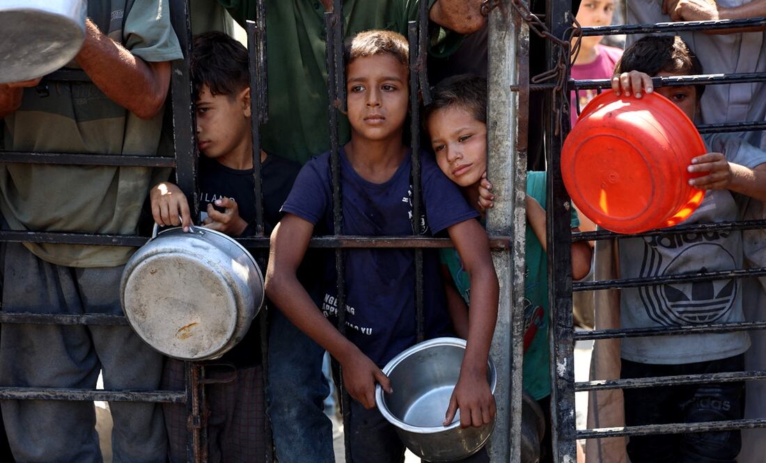 SRE denuncia hambruna en Gaza; urge a acceso inmediato de ayuda humanitaria . Foto: AFP