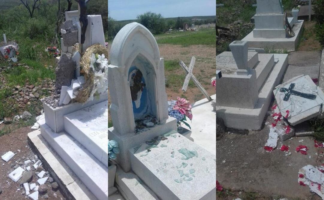 Tumbas destruidas. Foto: Especial