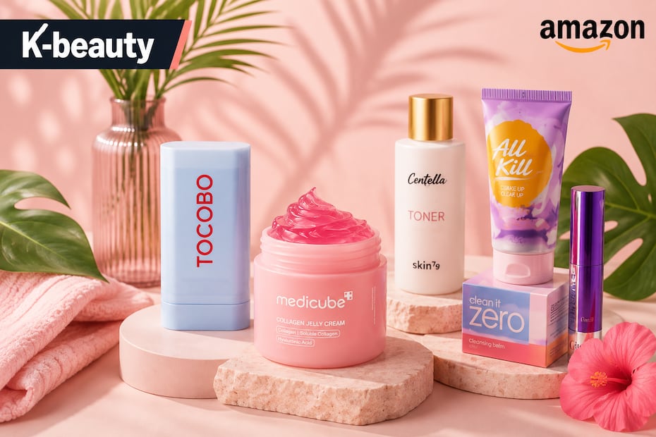Amazon cuenta con marcas como Tocobo y Tony Moly en su catalogo. Foto: Generada con IA