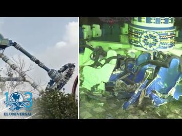 Juego mecánico se parte en dos en la India