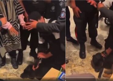 Inician procedimiento por maltrato animal contra seguridad de Plaza Satélite por sacar a un lomito que se refugiaba de la lluvia