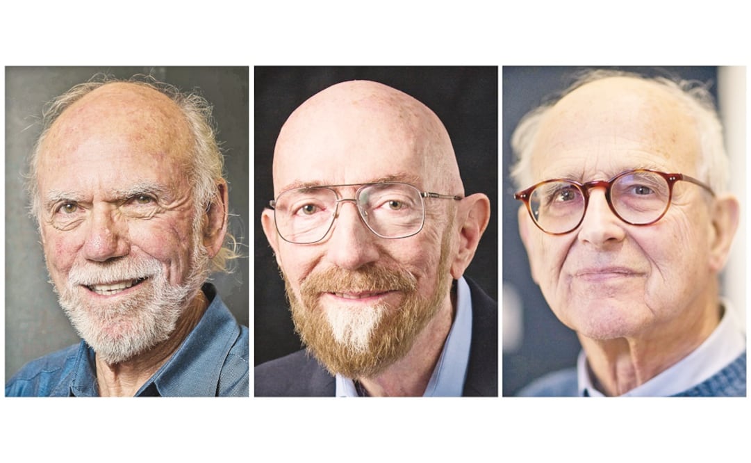 Los científicos Barry C. Barish, Kip S. Thornetres y Rainer Weiss fueron reconocidos por contribuir de forma "decisiva" al proyecto LIGO. (REUTERS)