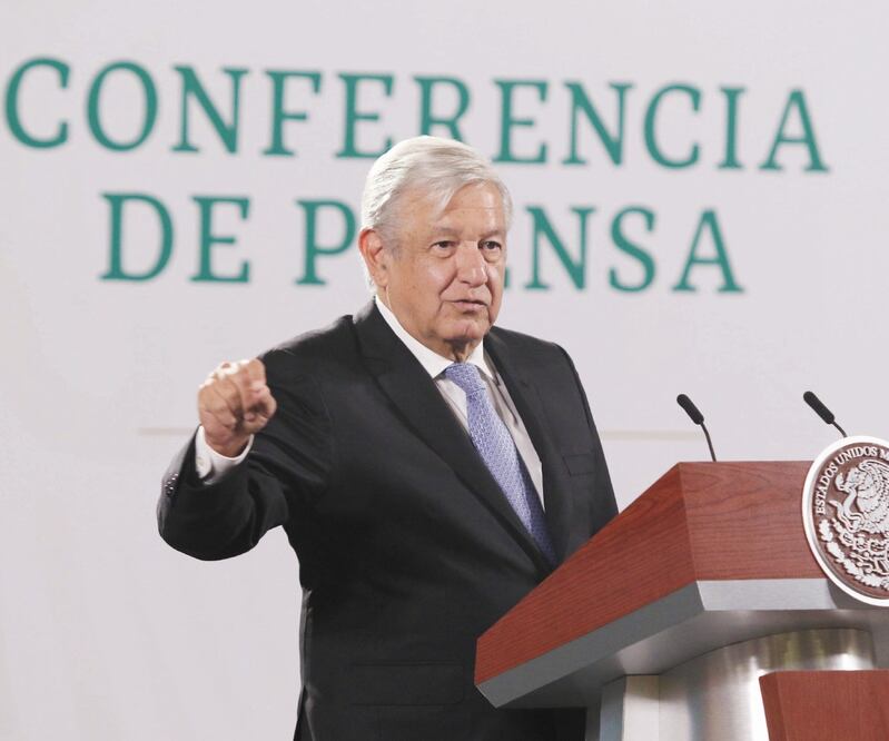 Andrés Manuel López Obrador, ayer en Palacio Nacional. Foto: CARLOS MEJÍA. EL UNIVERSAL
