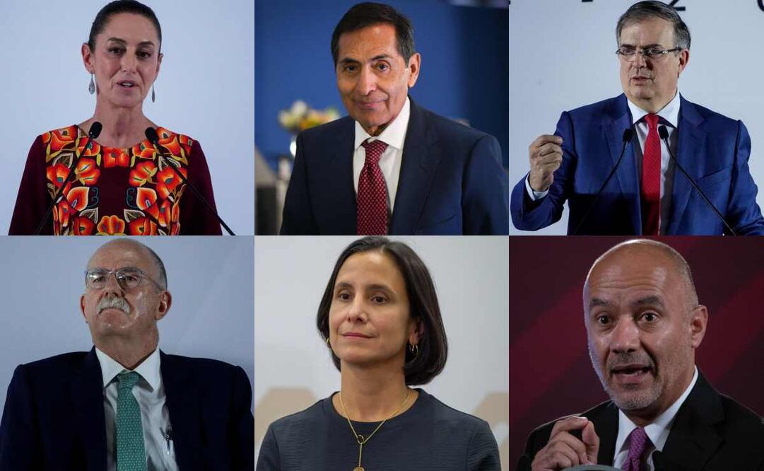 Gabinete económico de Claudia Sheinbaum: Rogelio Ramírez de la O, Marcelo Ebrard, Julio Berdegué, Luz González y Jesús Esteva Fotos: Especial/El Universal