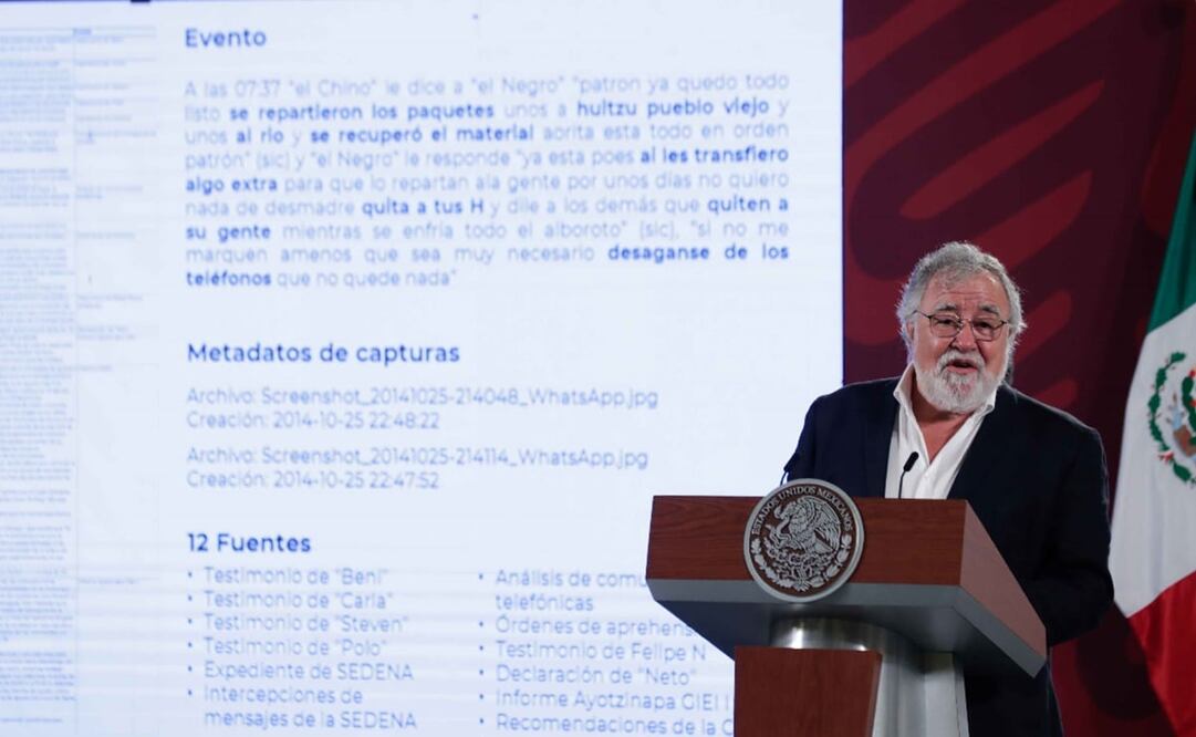 El subsecretario Alejandro Encinas presentó el informe del Caso Ayoztinapa. Foto: Archivo / EL UNIVERSAL 