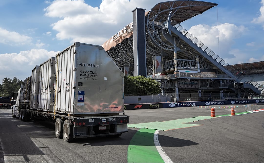 GP de México 2025: Contenedores de las escuderías llegan al Autódromo Hermanos Rodríguez / Foto: Cortesía