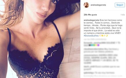 Andrea Legarreta comparte foto en lencería