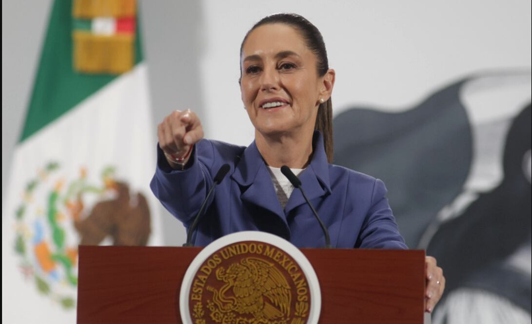 La presidenta Claudia Sheinbaum en la conferencia mañanera del 27 de junio de 2025. Foto: Carlos Mejía/EL UNIVERSAL