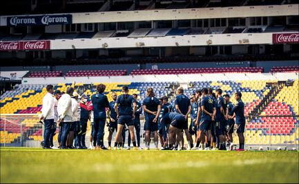 América entrena en el estadio Azteca y prepara el Clásico Nacional
