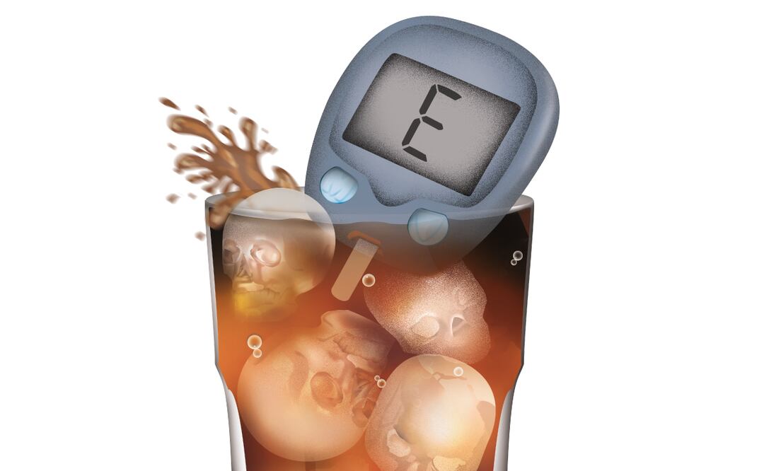 Refrescos consumen a los oaxaqueños. Ilustración de Liliana Pedraza