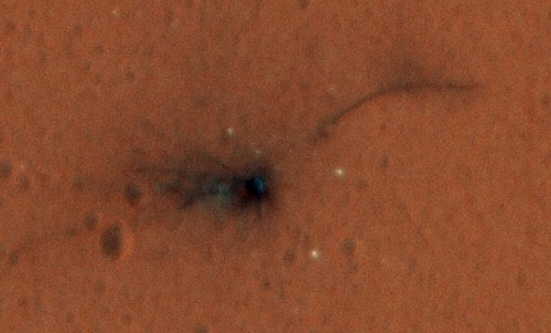 La imagen muestra el lugar en el que impactó el Schiaparelli en Marte el pasado 19 de octubre. (FOTO: EFE)