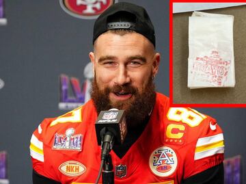 Confiscan envolturas de fentanilo con imagen de Travis Kelce en plena fiebre por Super Bowl