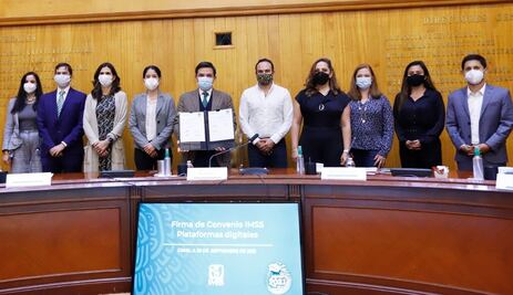 Beat, DiDi, Rappi y Uber firman convenio con IMSS para promover incorporación voluntaria de trabajadores