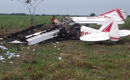 Caída de aeronave deja dos heridos en Veracruz