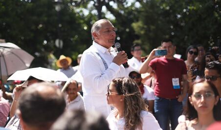 Vamos a ganar con las tres eses: suela, sudor y saliva: Adán Augusto López