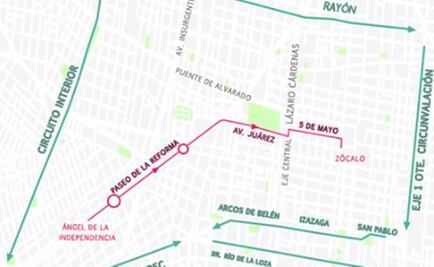Mapa. Ruta de la marcha del Orgullo Gay 2016