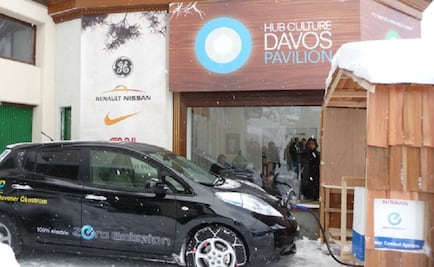 Bebidas calientes en Davos cortesía de Nissan Leaf
