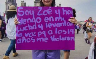 "Prefería morir por mi propia mano a que él me matara"; Zoe, víctima de abuso sexual, alza su voz en marcha del 8M
