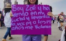 "Prefería morir por mi propia mano a que él me matara"; Zoe, víctima de abuso sexual, alza su voz en marcha del 8M