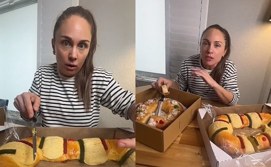La influencer comparó la tradicional Rosca de Reyes con el "roscón" de España. Foto: TikTok