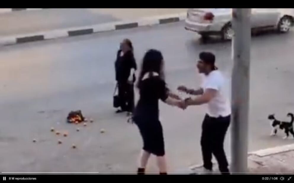 El video viral de una pareja discutiendo que nadie puede creer