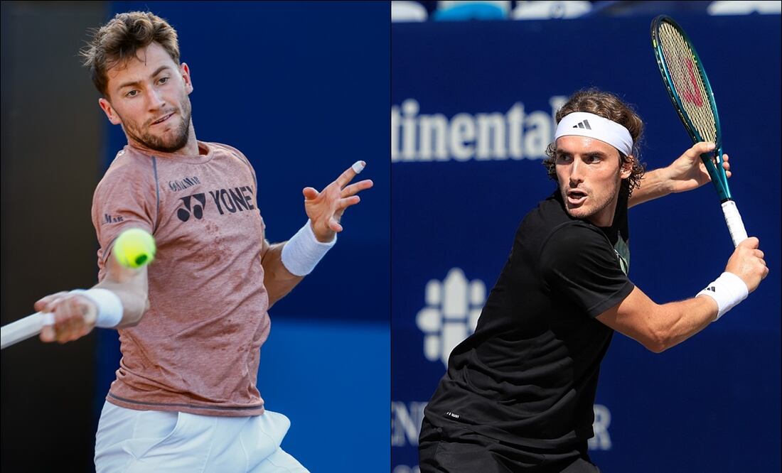 Stefanos Tsitsipas y Casper Ruud inician actividad en dobles en Los Cabos - Foto: Especial