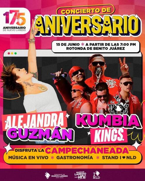 Alejandra Guzmán se presentaría mañana en Nuevo Laredo.