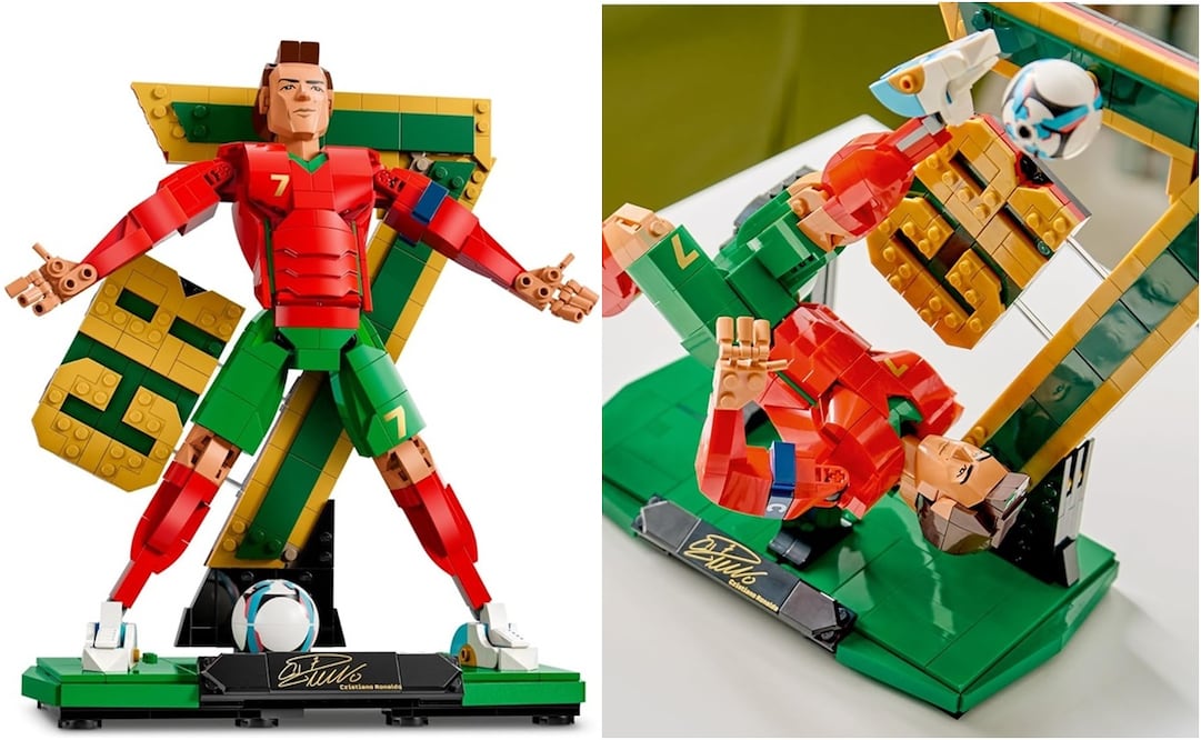 El set de construcción LEGO Editions Cristiano Ronaldo es una pieza diseñada para los aficionados al deporte y al coleccionismo. Foto: IA