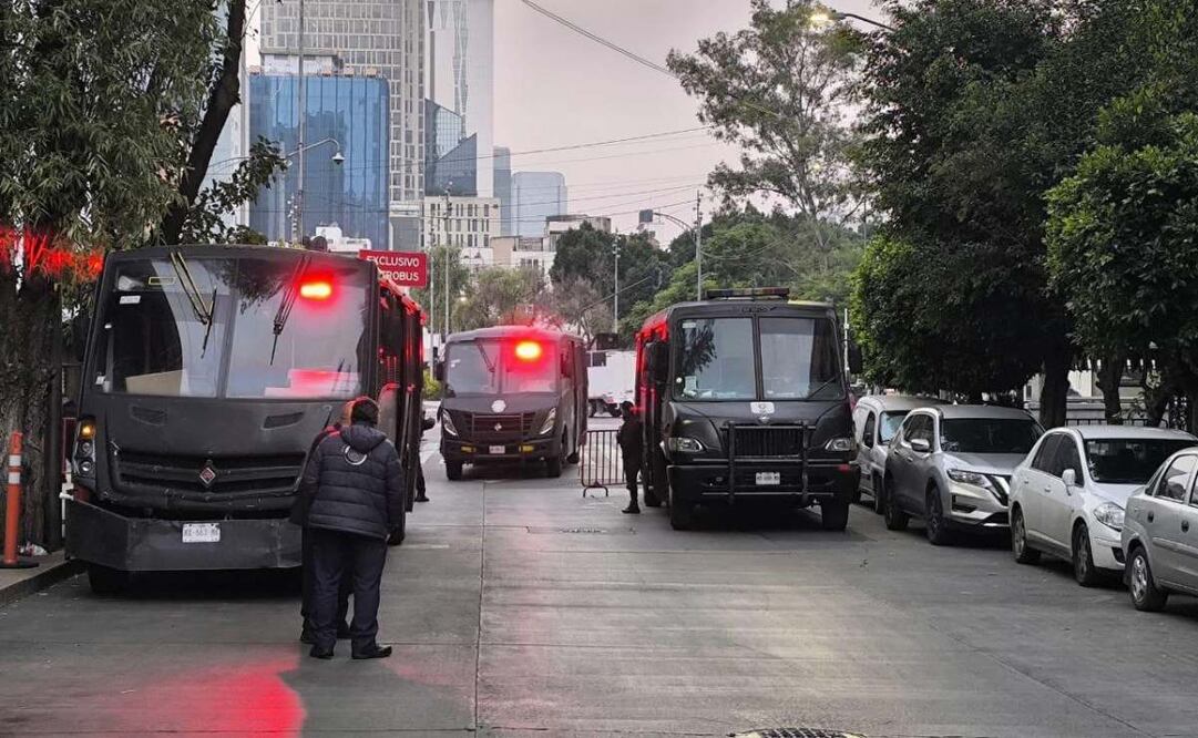 Con fuerte operativo protegen el Senado; se alistan para toma de protesta de personas juzgadoras Foto: Especial