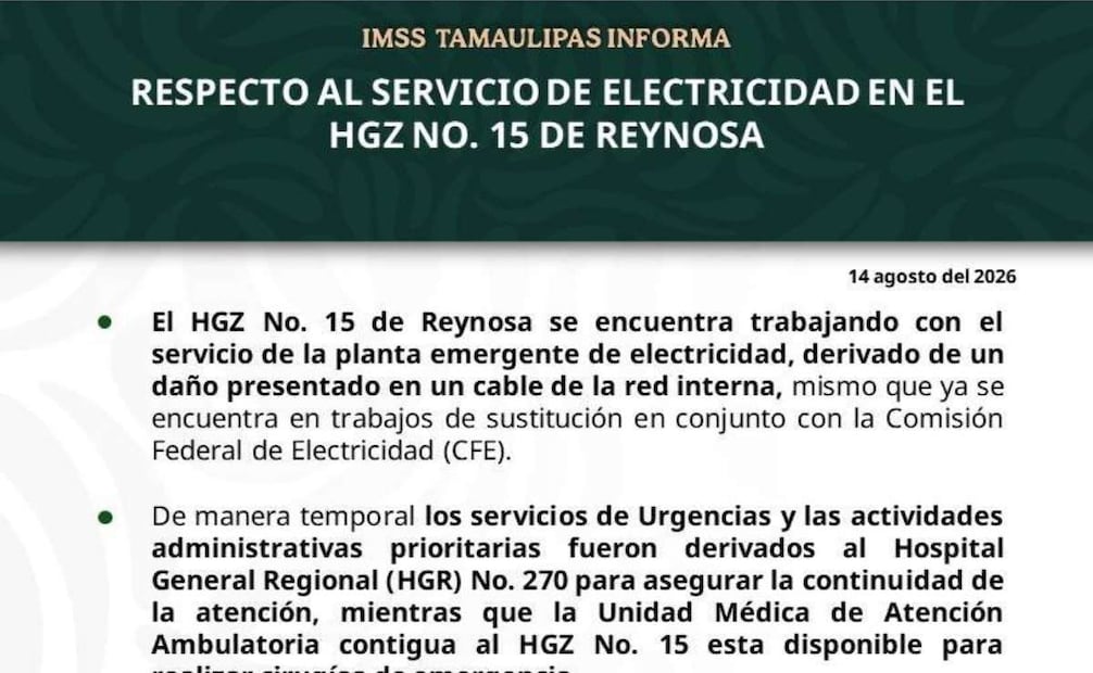 La planta de energía evitó la interrupción del servicio en la mayoría de las áreas del hospital, especialmente en quirófanos. | Foto: Especial.