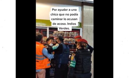 Por tratar de ayudar a chica, policías lo someten y señalan de acoso en Metro Indios Verdes