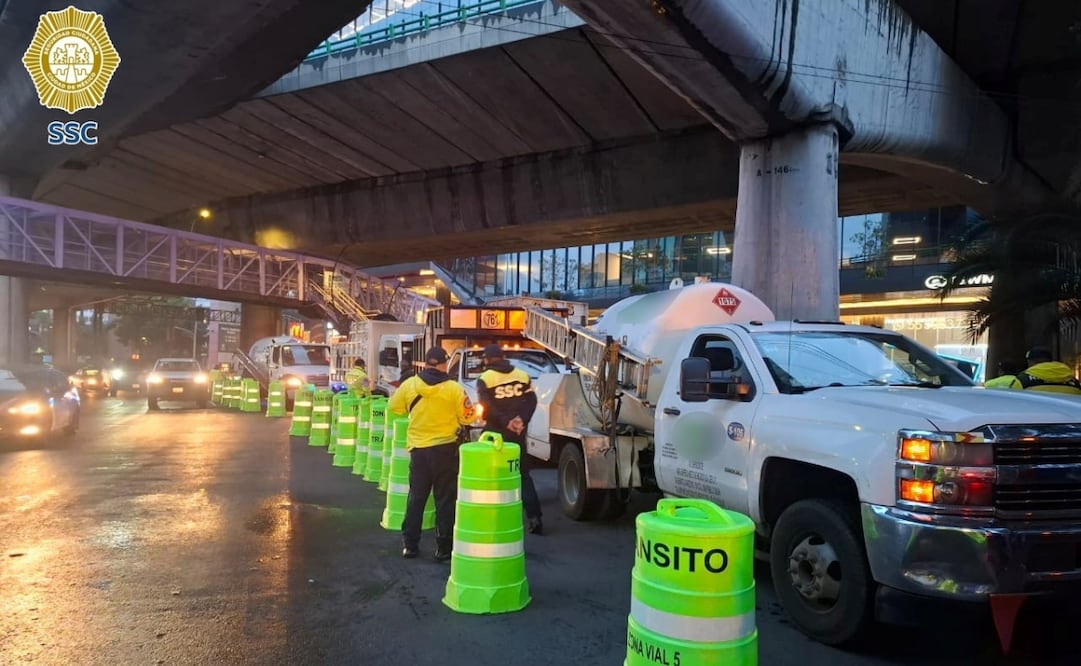 Dispositivos de revisión de transportes de materiales peligrosos. Foto: SSC CDMX