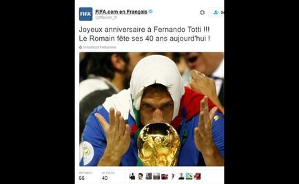FIFA se equivoca y felicita a "Fernando Totti"