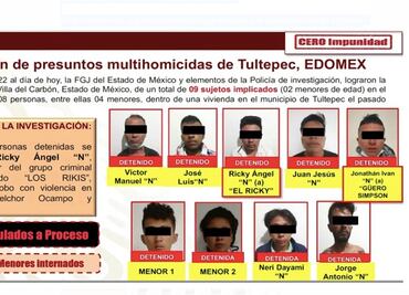 Célula que participó en el multihomicidio de Tultepec ya está detenida: SSPC