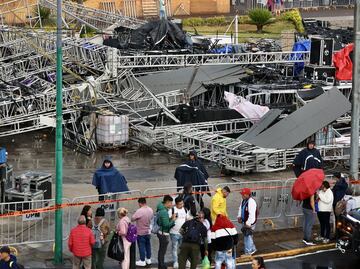 FOTOS: Así quedó la estructura del escenario que colapsó en GAM; hay siete heridos