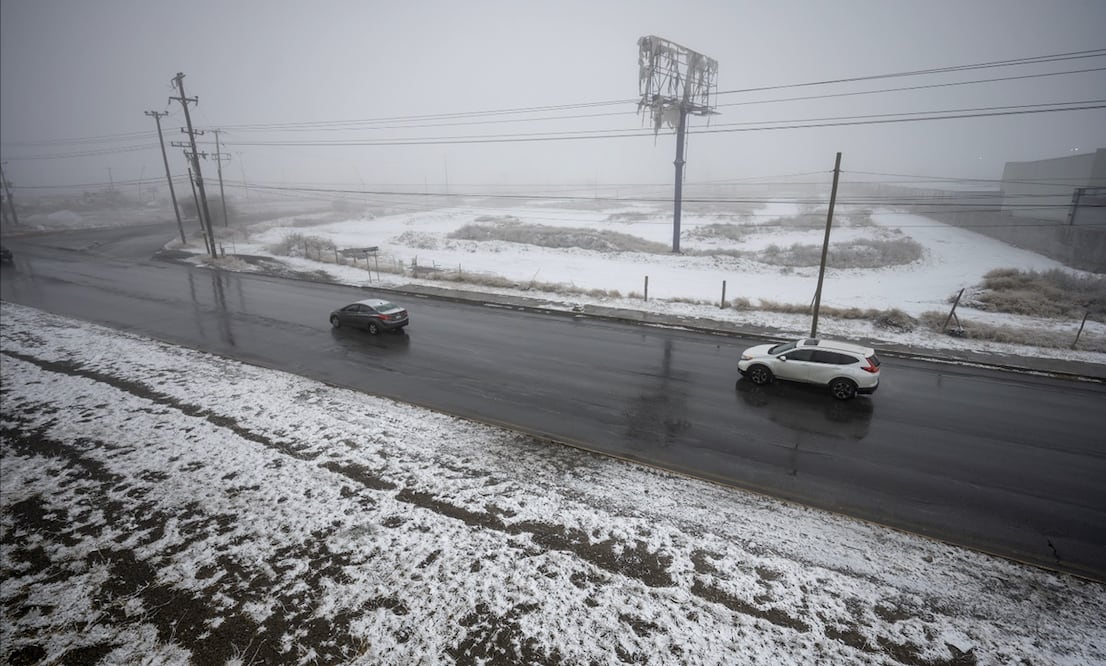 La onda gélida que experimenta Estados Unidos se resiente también en el norte de México, donde se registran temperaturas bajo cero, caída de nieve o aguanieve y lluvia congelante. Foto: EFE