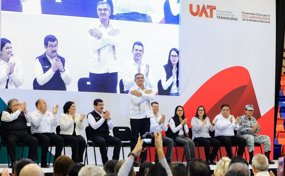 El gobernador Américo Villarreal Anaya reiteró todo su apoyo a la UAT para ganar los principales lugares en nivel académico y de compromiso social a nivel nacional. Foto: Especial.