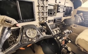 Avión que trasladó a "El Mayo" a EU. Foto: cortesía Pie de Nota