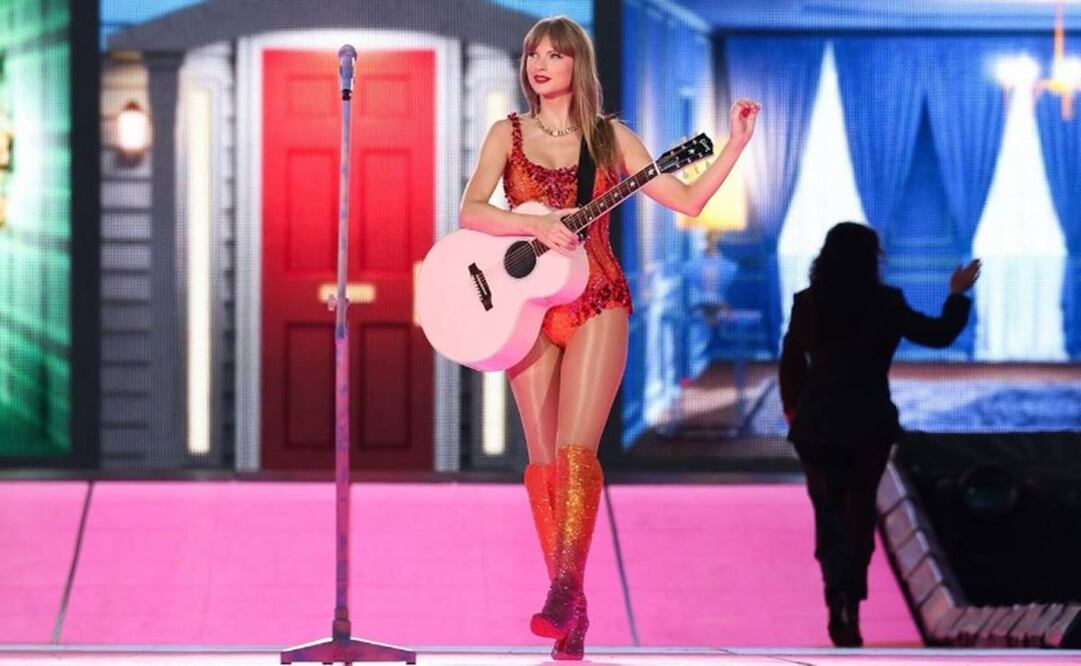 En el pie de esta foto la artista Taylor Swift solo hace referencia al concierto en el Viejo Continente y no menciona nada relacionado con la política de Estados Unidos.