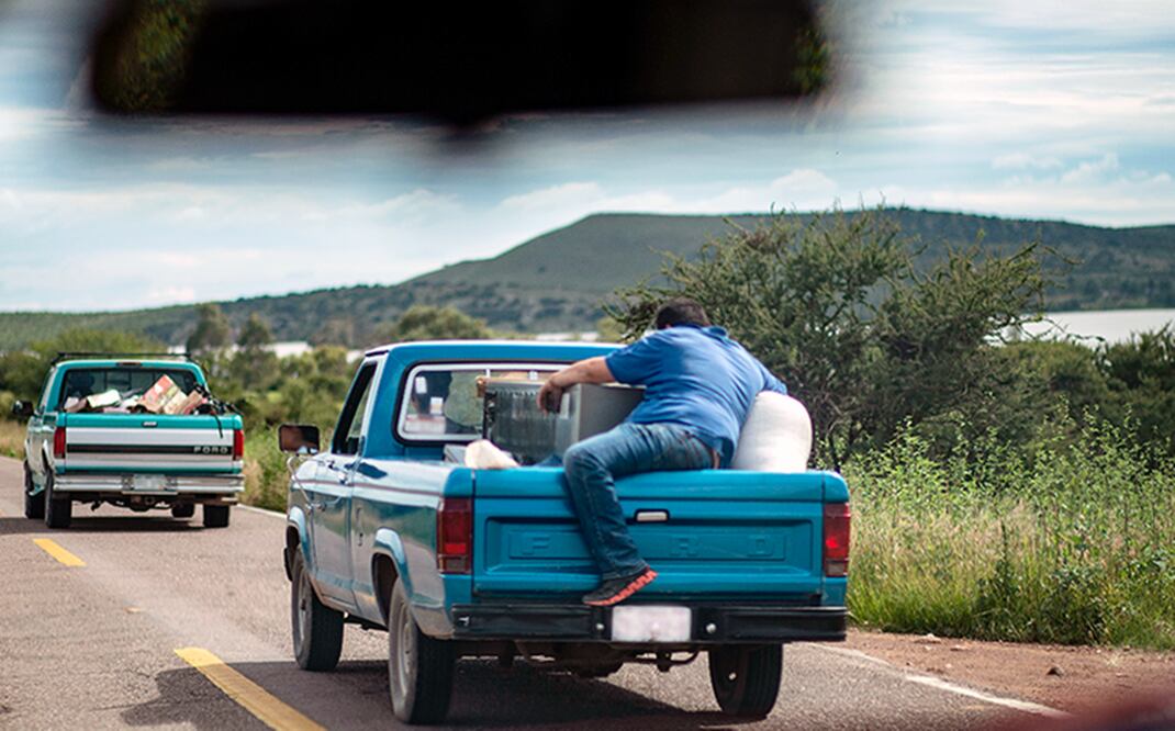 Foto: Cuartoscuro/ Habitantes de Jerez, Zacatecas huyendo de la inseguridad