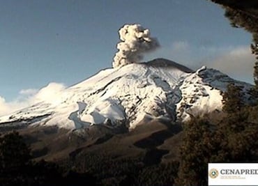 Popocatépetl emite 256 exhalaciones en últimas 24 horas