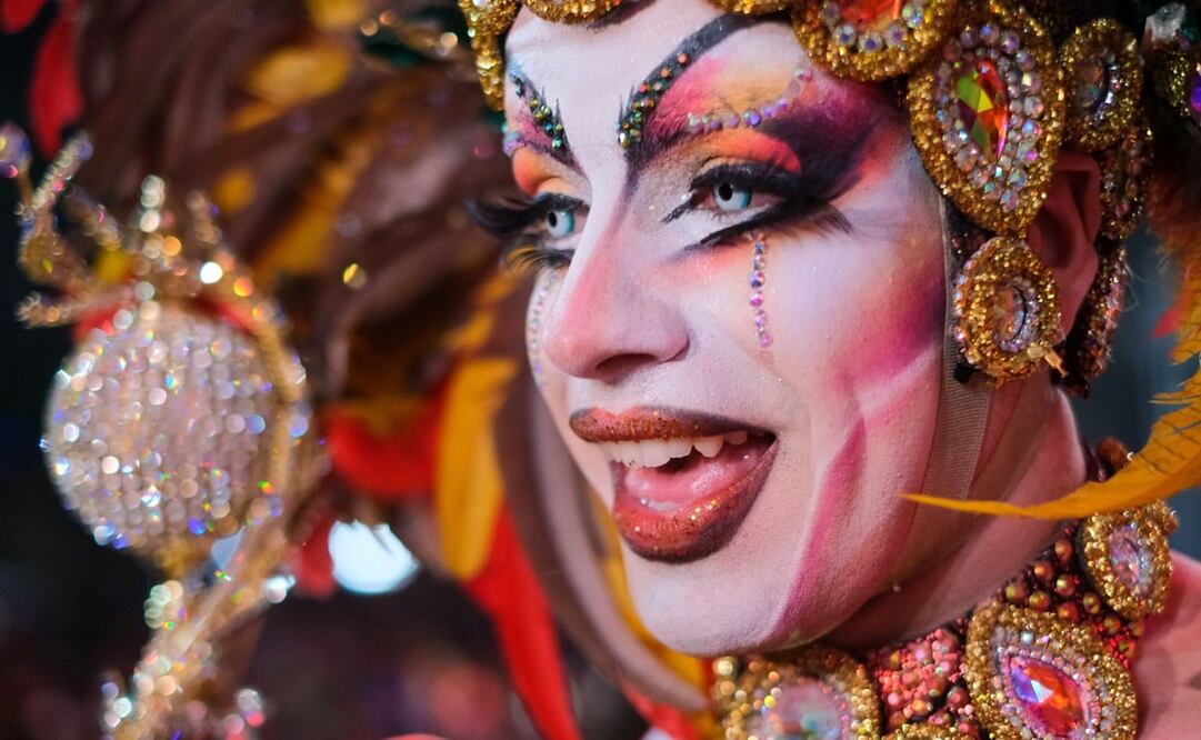 Ganador de la gala Drag Queen del carnaval de Las Palmas de Gran Canaria 2023, que este año celebra su 25 aniversario. Foto: Angel Medina/EFE