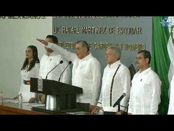 López Obrador asiste a toma de protesta de gobernador de Tabasco