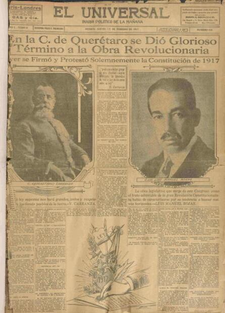 La Constitución que se imprimió por primera vez en papel periódico