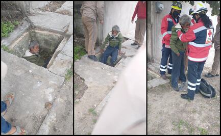 Rescatan de alcantarilla a adulto mayor que se refugiaba del frío en Tamaulipas