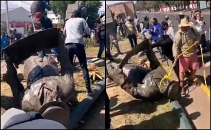 ¿A quién representaba la estatua derribada y decapitada en Michoacán?