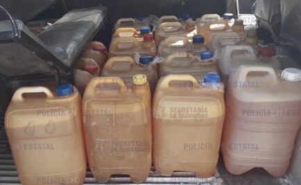 Detienen a conductor con 430 litros de gasolina presuntamente robada en Edomex