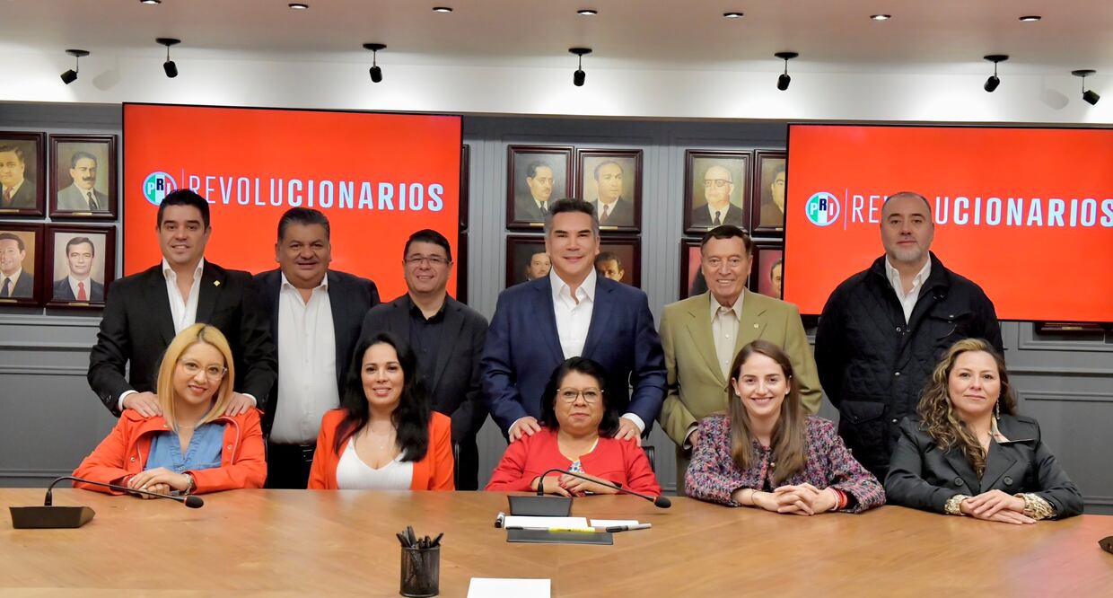 El presidente nacional del PRI, Alejandro Moreno, dijo que reconoció la valentía, el compromiso y la lealtad de los diputados y diputadas del PRI que votaron en contra de la ratificación. Foto: X PRI @PRI_Nacional