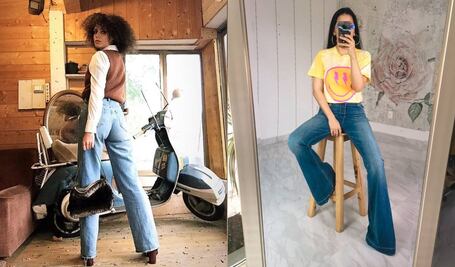 5 maneras de llevar pantalones acampanados 