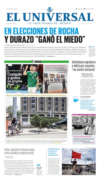 Portada impresa del 5 de junio de 2026